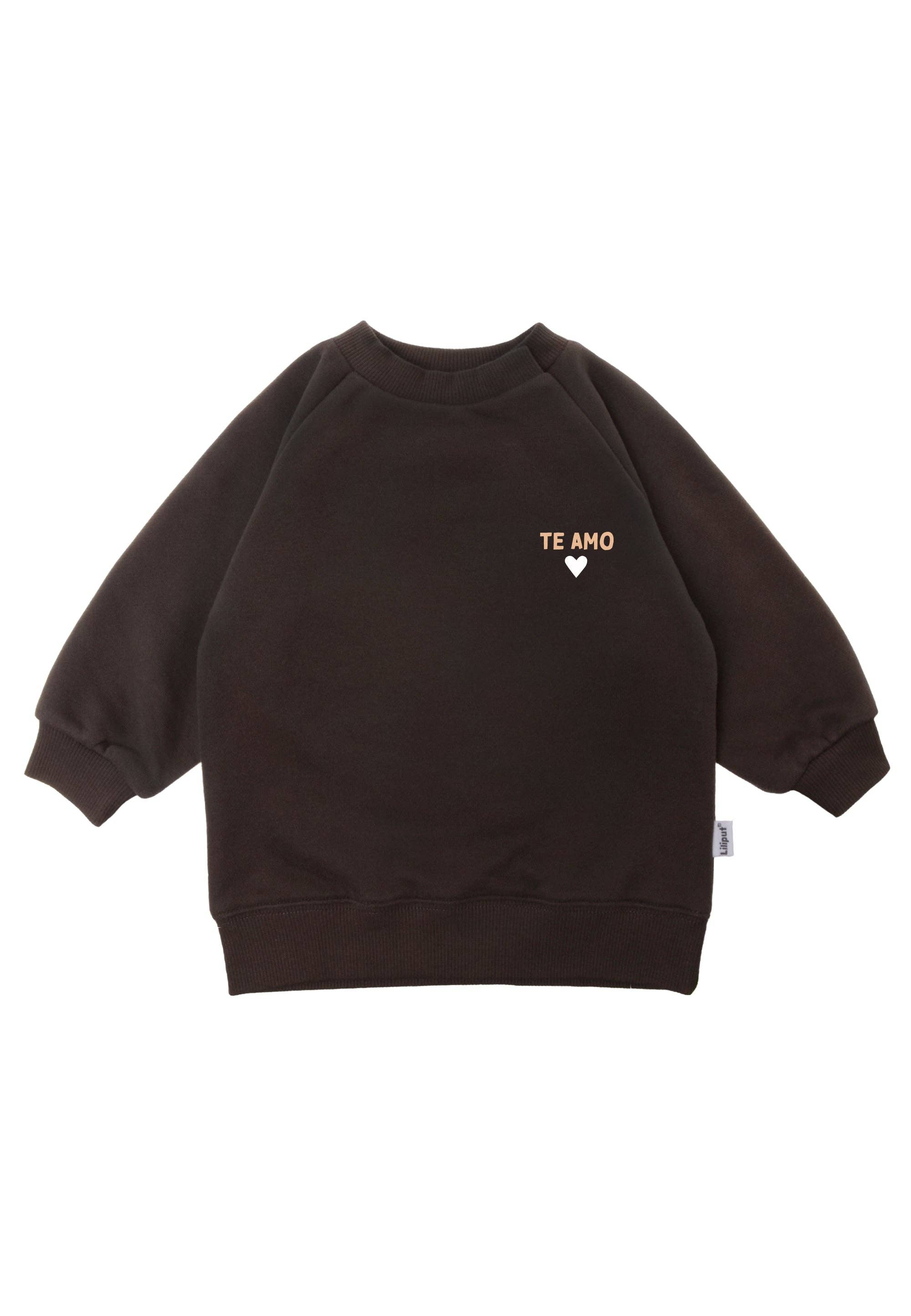 Liliput - Wholesale Sweatshirt - Kids - Brown sweatshirt with "Te Amo" print0