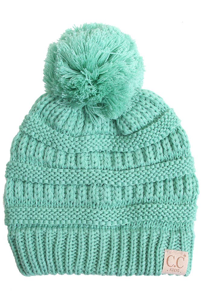 Hana - Wholesale Beanie - Kids - C.C Kids Solid Knit Pom Beanie18