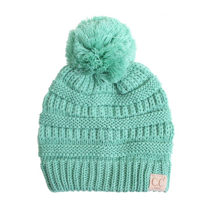 Hana - Wholesale Beanie - Kids - C.C Kids Solid Knit Pom Beanie18