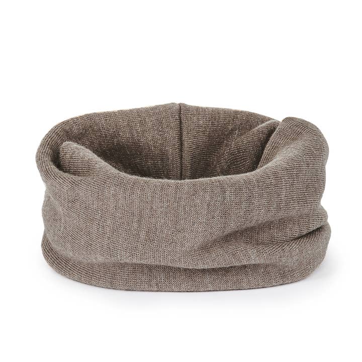 Merino snood scarf - taupe - for kids for wholesale by MAYLILY