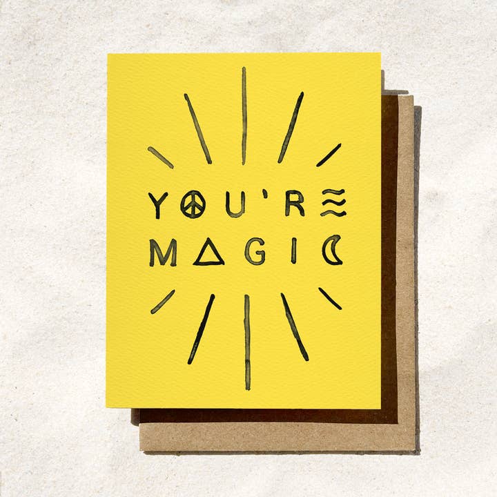 Daydream Prints - Wholesale Love Card - You're Magic Card | Mystic Card | Love Card | Yellow Card