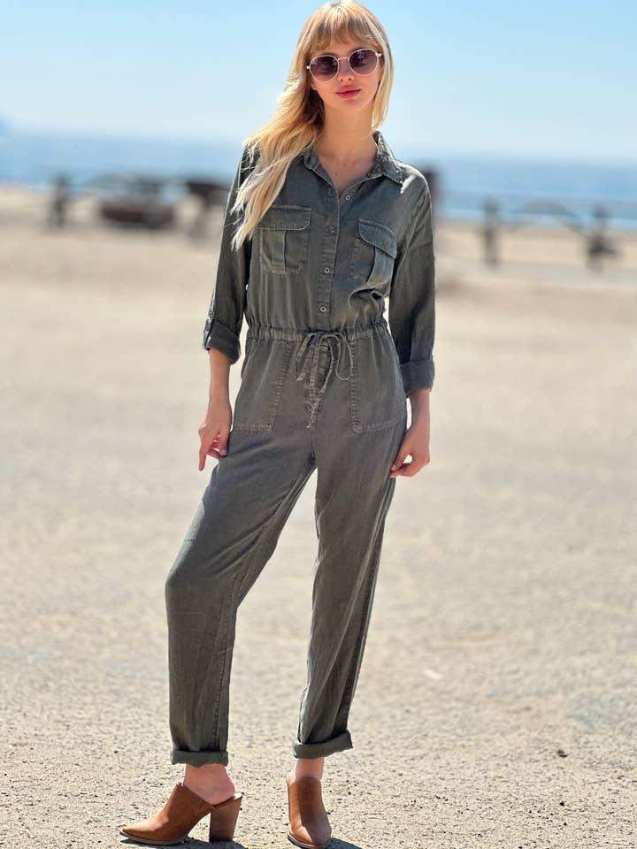 Station Jumpsuit for wholesale by WASH LAB