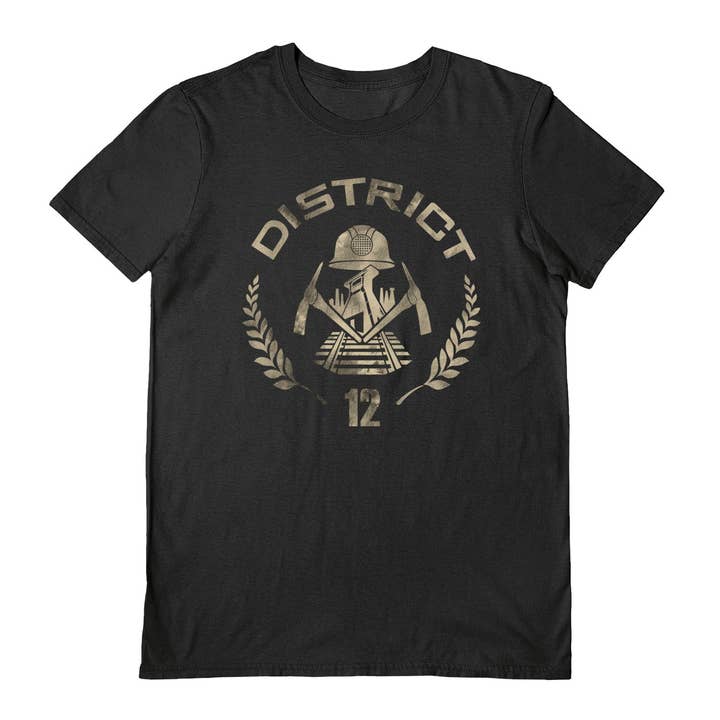 Pyramid International – wholesale T-shirts med screentryck – Unisex – Hungerspelen (distrikt 12) Svart Unisex T-shirt