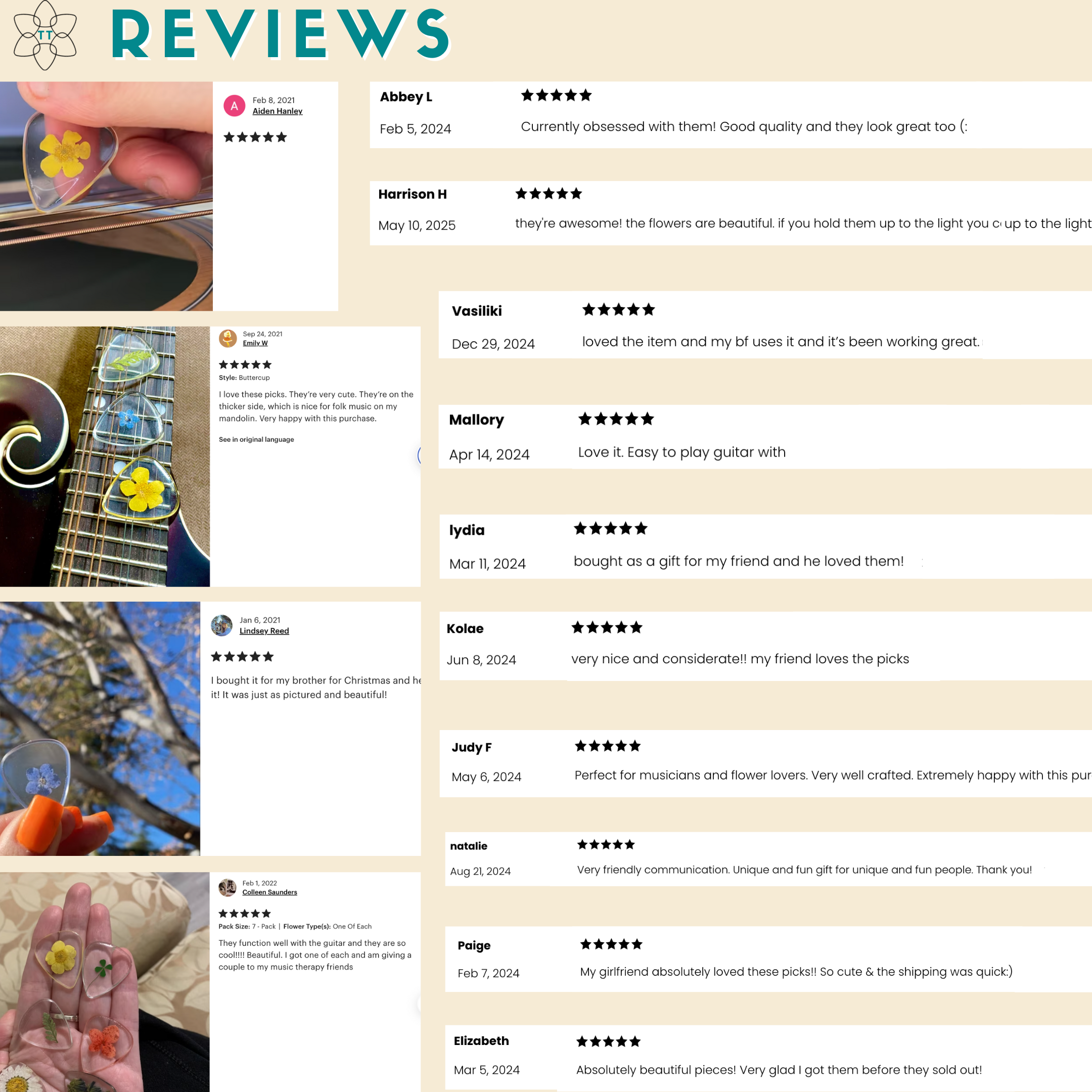 Terra Tone – wholesale Music accessory – Flower Guitar Picks - Buttercup Novelty Gift For Music Lover3