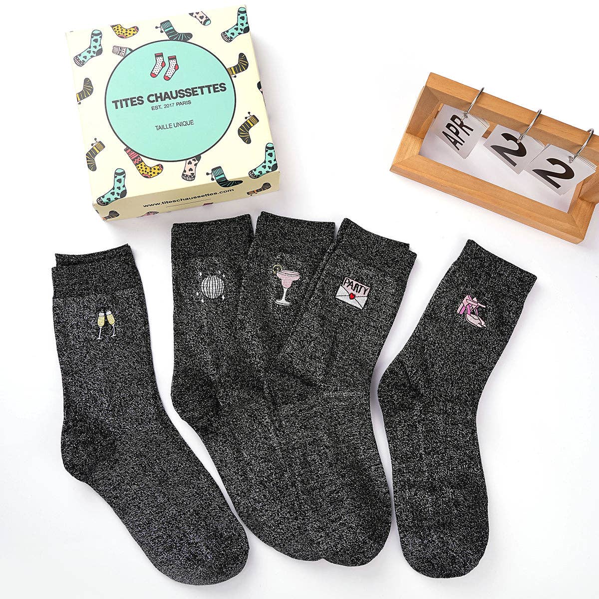 Tites Chaussettes - Wholesale Socks - Women's - High Glitter Party Socks for Women I 35-414