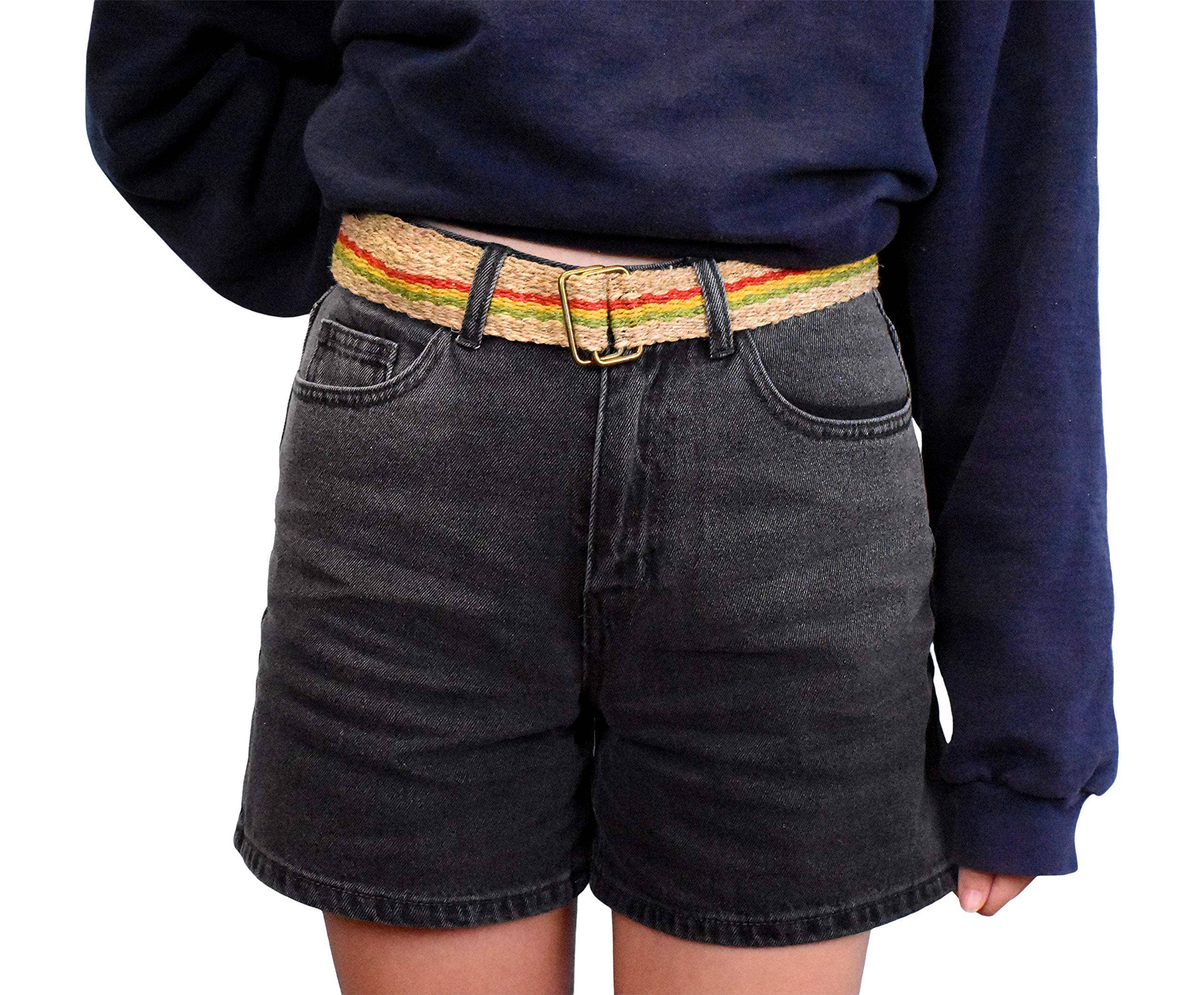 Mandala Crafts – Cinto - Unissexo por atacado – Cinto Boémio para Mulher Homem Cinto Rasta Cânhamo Artesanal5