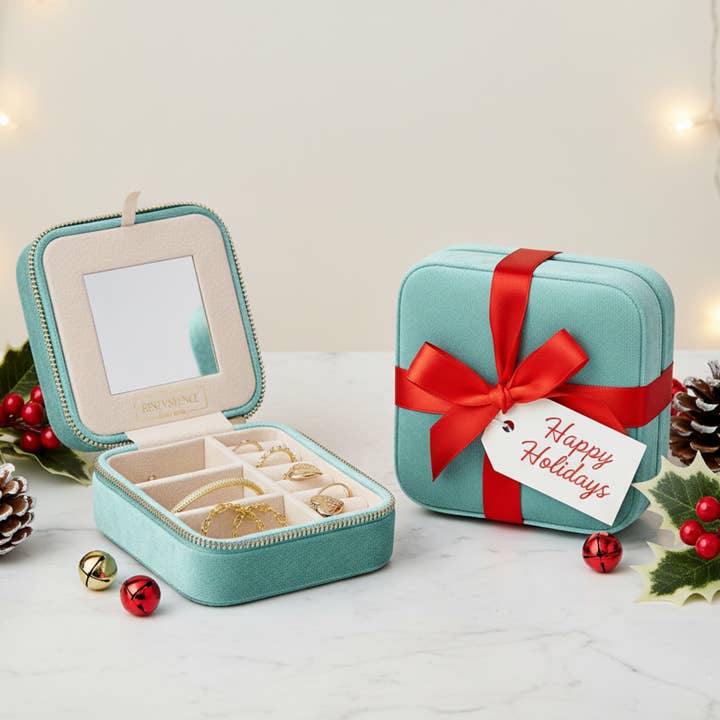 Benevolence LA - Wholesale Jewelry Box/Organizer - Plush Velvet Square Jewelry Box26