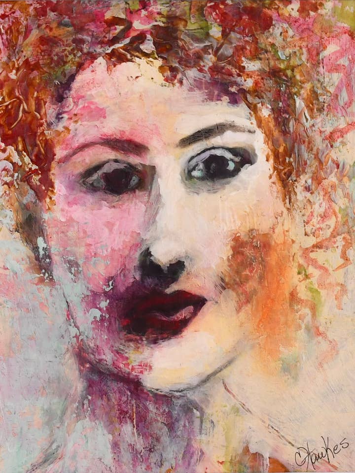 Vintage Face 5 for wholesale by Cindy Hawkes Art