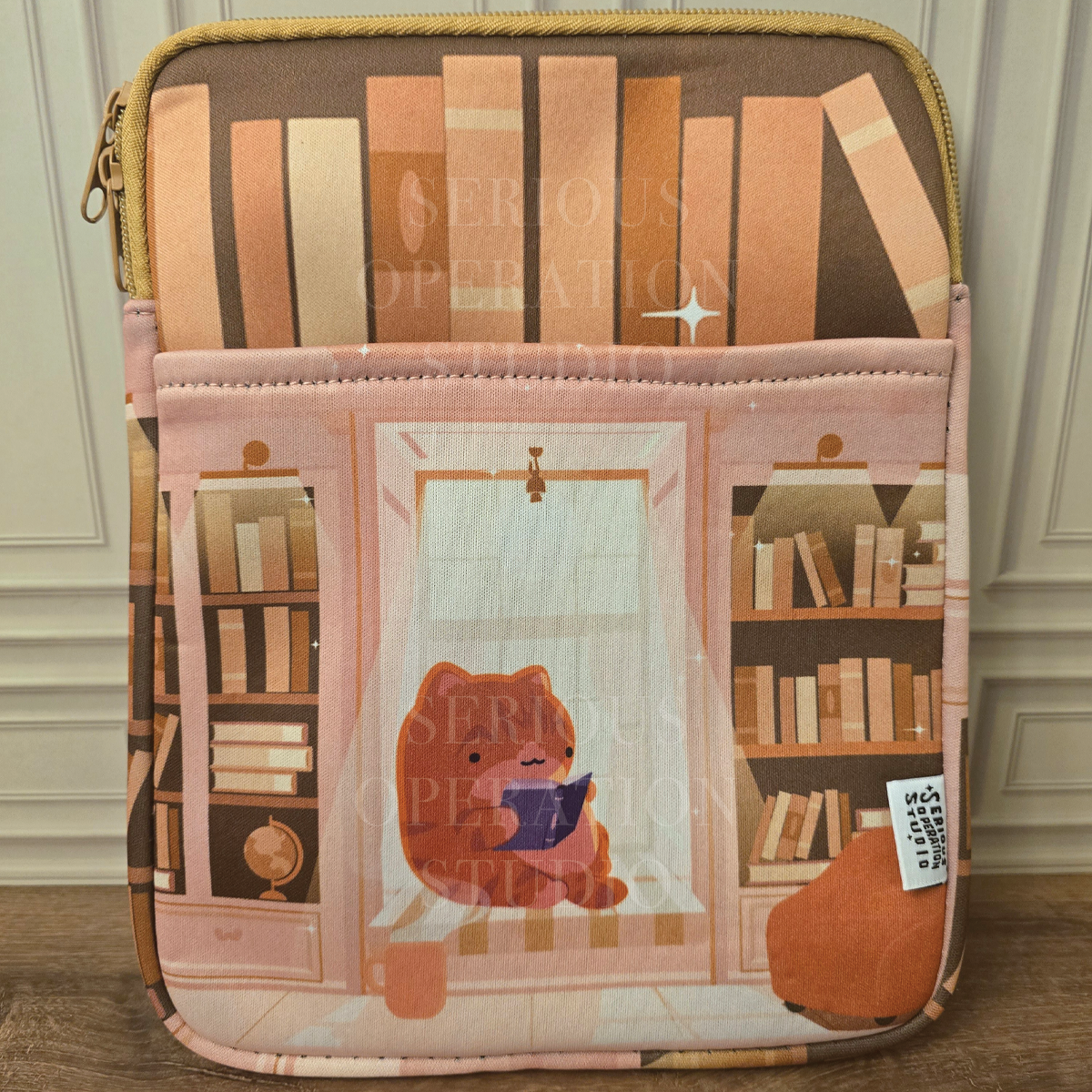 SeriousOperationStudio - Wholesale Book Holder - Cozy Nook Series Book+Tech Sleeve w/ Zipper & Front Pocket3