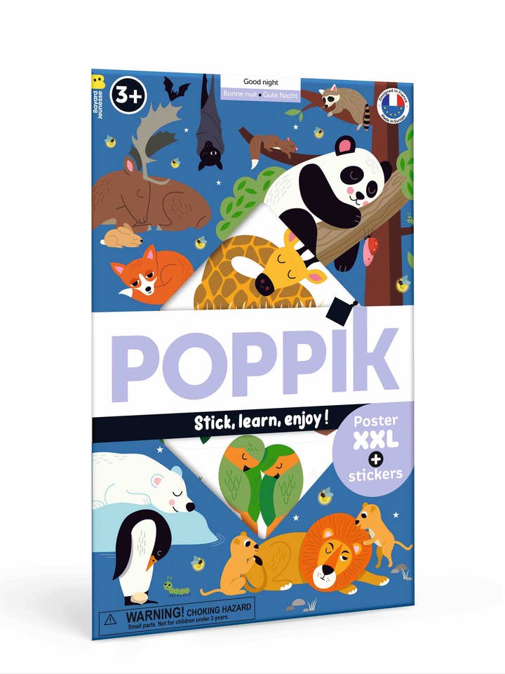 Godnat pædagogisk klistermærkeplakat for engroshandel hos POPPIK