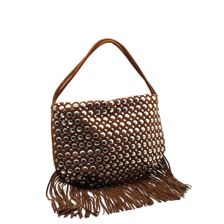 Vimoda - Wholesale Shoulder Bag - Women's - Studded fringed bag1