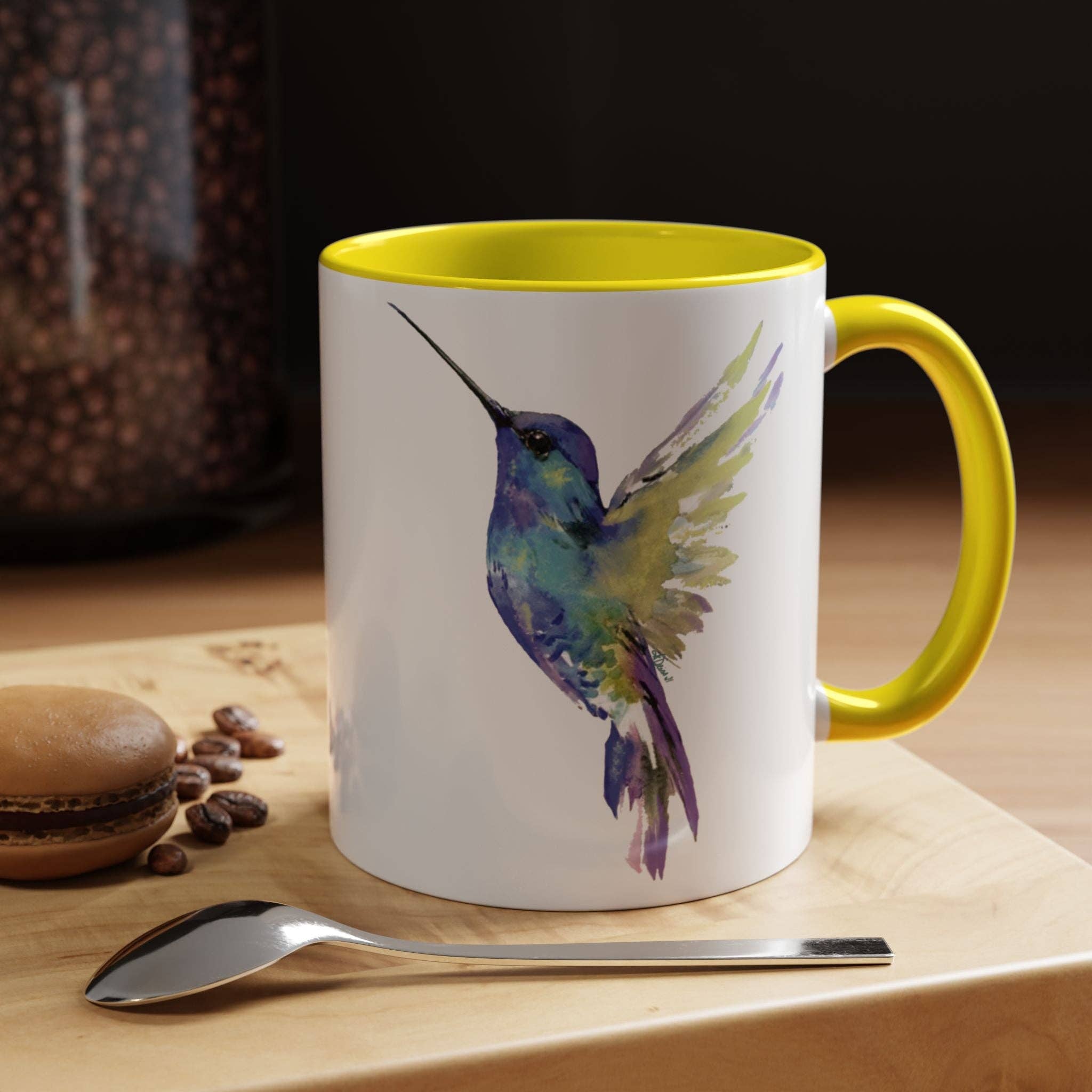 Blue Cava - Wholesale Coffee Mug - Hummingbird Two Tone Ceramic Mug - 11oz & 15oz42