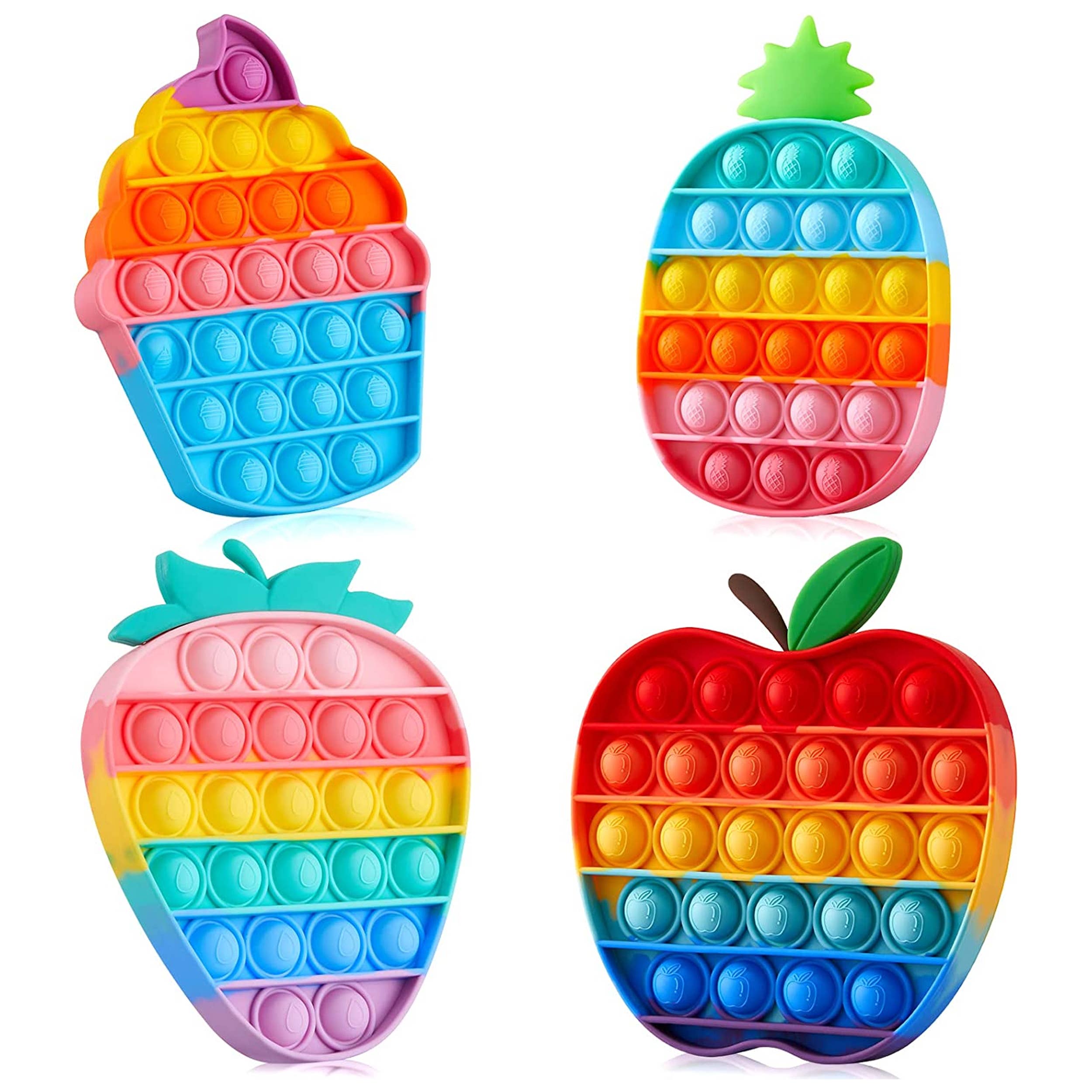 JSBlueRidge Toys - Wholesale Fidget Toy - Kids - Mix Fruits Pop It Fidget Stocking Stuffer Kids Toy0