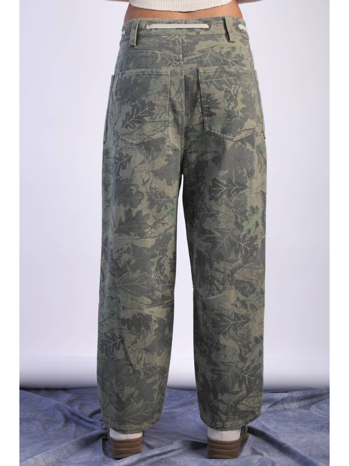 VERY J - Wholesale Jeans - Women's - VJP90048-VERY JEAN Camo & Leopard Printed Barrel Pants5