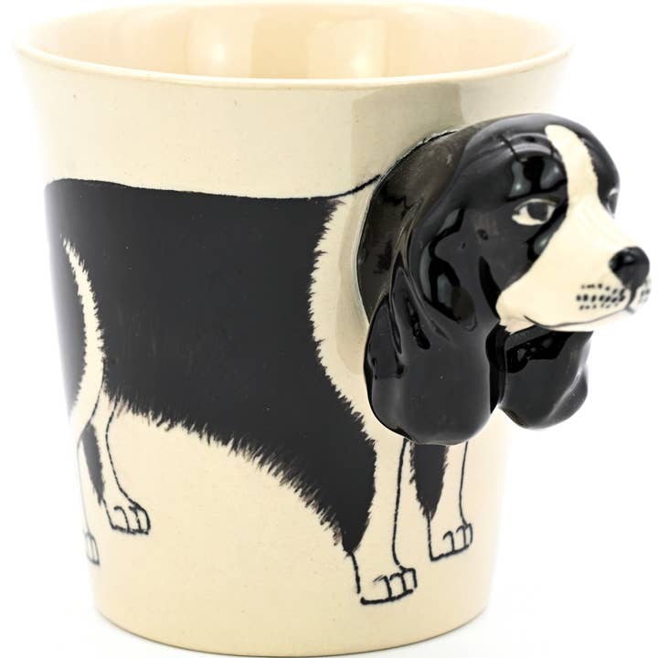MUG133 engelsk spaniel (sort) krus 10 oz for engroshandel hos Art Floral Trading LLC