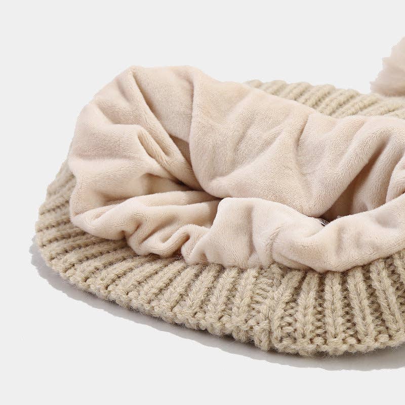 Dipped Shop - Wholesale Winter Accessory Set - Women's - Solid Color Twist Simple Knit Hat & Scarf Sets DPHS034220