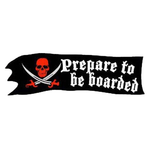 Adhesivo pirata para parachoques Prepare to Be Boarded (Red Skull) para venta al por mayor de Humper Bumper