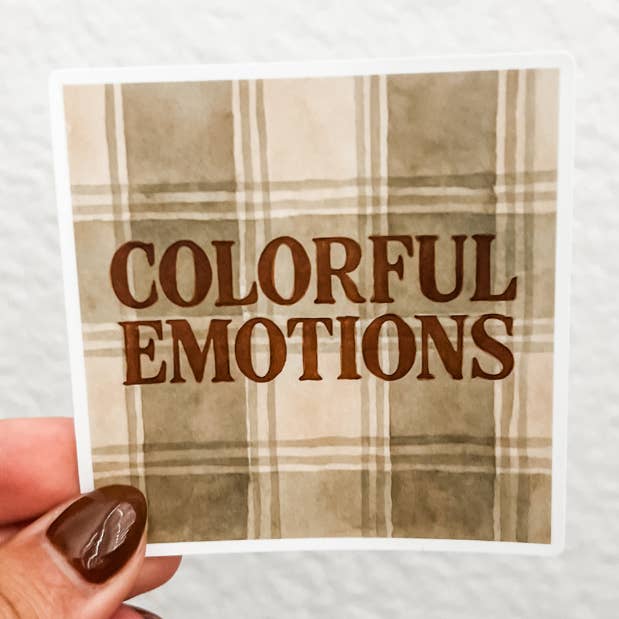 Watercolor Matte 3-Inch Waterproof UV-Resistant Sticker for wholesale by Colorful Emotions, LLC