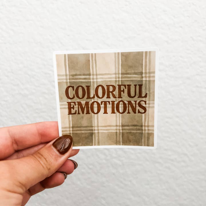 Autocollant mat aquarelle 3 pouces résistant à l'eau et aux UV pour la vente par Colorful Emotions, LLC