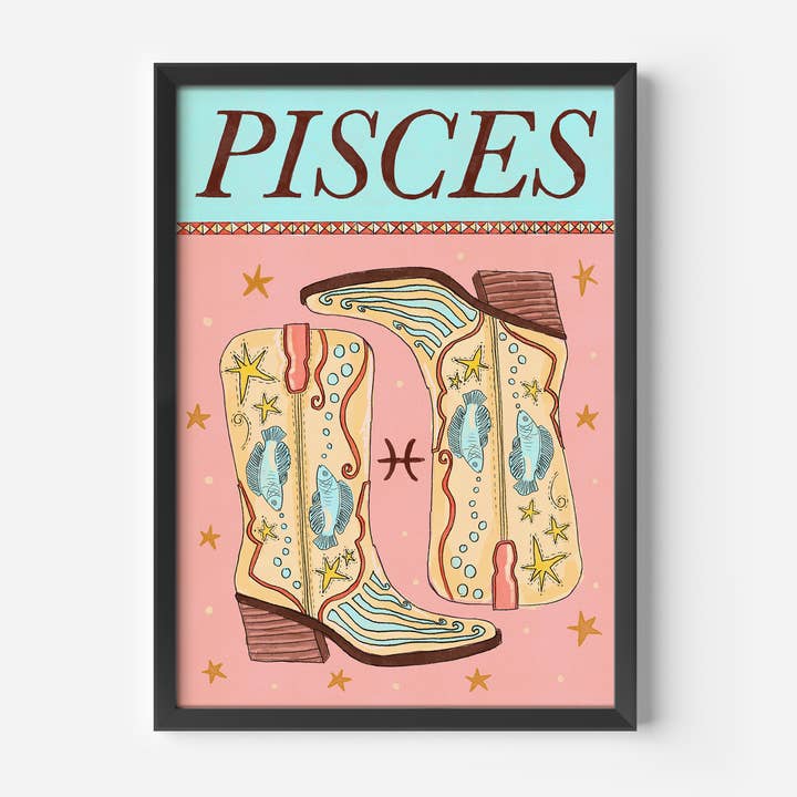 Pisces Horoscope Print for wholesale by Illustrated by Weezy