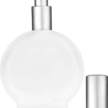 Best Bottles - Wholesale Atomizer Bottle - Frosted Circle Glass Bottle-100ml,Multiple Cap & Pump Colors