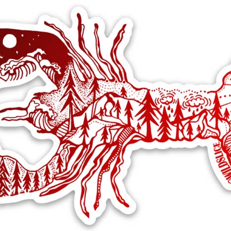 Wild Slice Designs – Großhandel Aufkleber für Telefon und Laptop – Roter Hummer 4“1