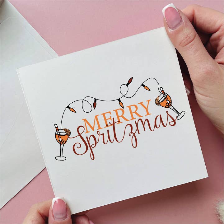 Merry Spritzmas Aperol Christmas Card for wholesale by Alphabet Studios
