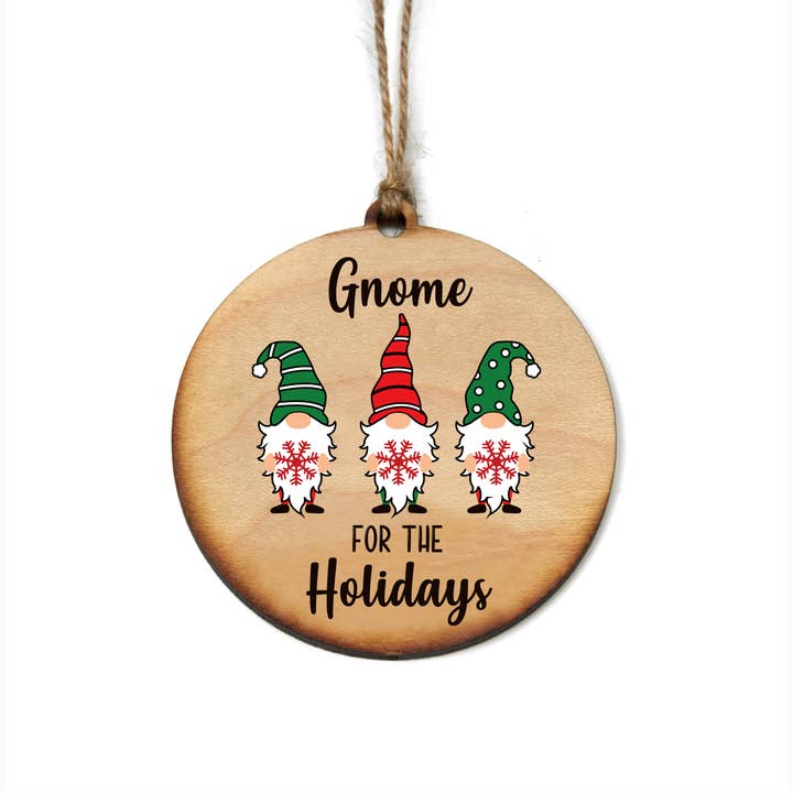 Gnome For The Holidays Christmas Ornaments - Christmas Decor for wholesale by Driftless Studios