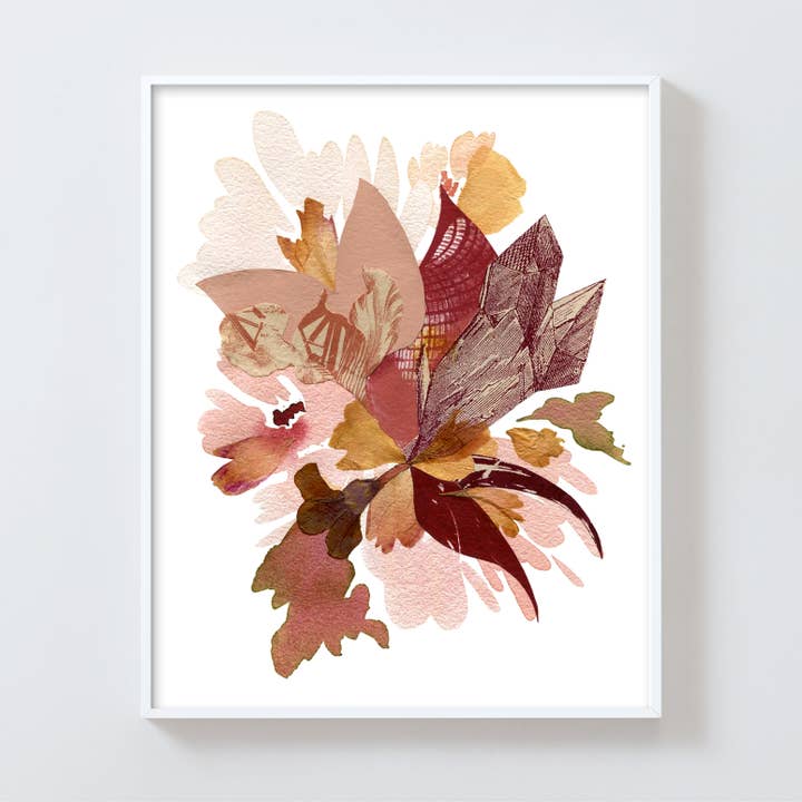 Blooms No. 3 - Lámina de arte floral abstracto para venta al por mayor de Dana McClure Studio