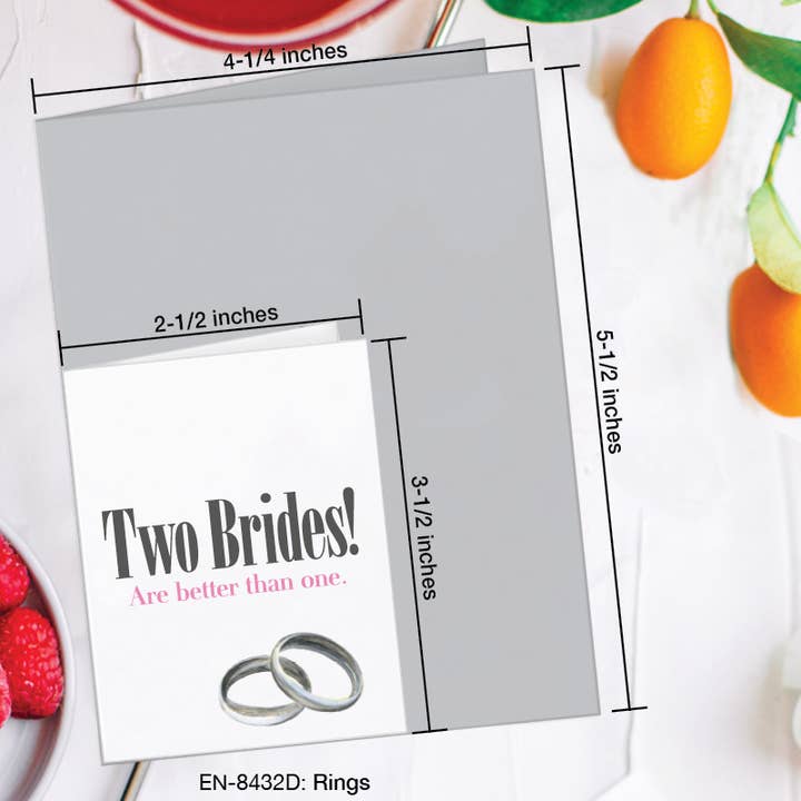 Printed Canvas - Wholesale Wedding Card - Rings, Greeting Card (8432D)