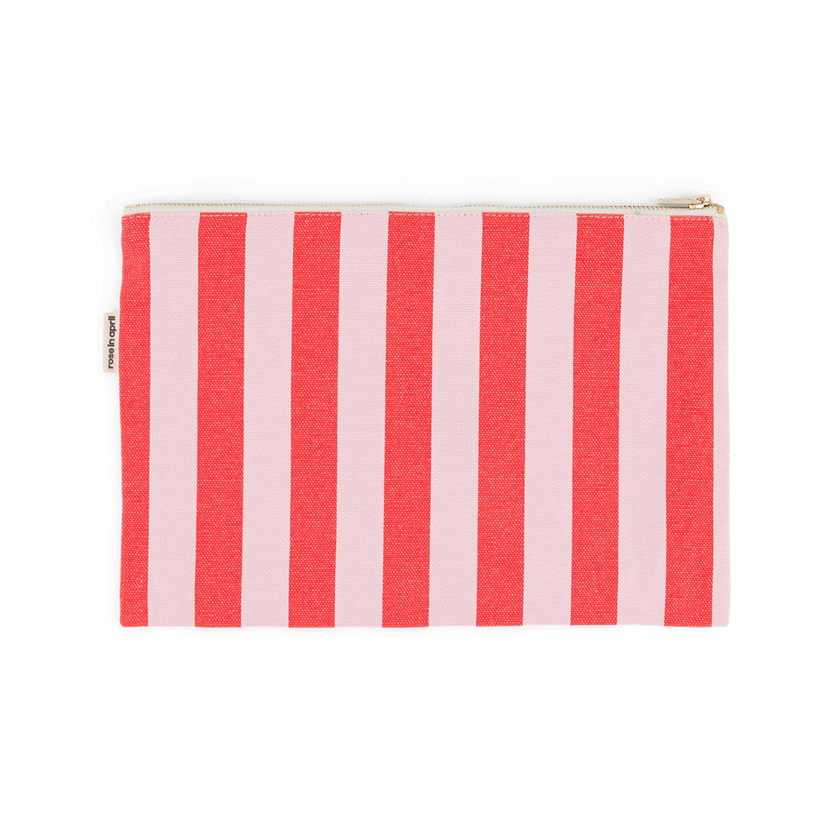 LILI FLAT POUCH STRIPES TOMATO / CANDY PINK for wholesale on Faire1