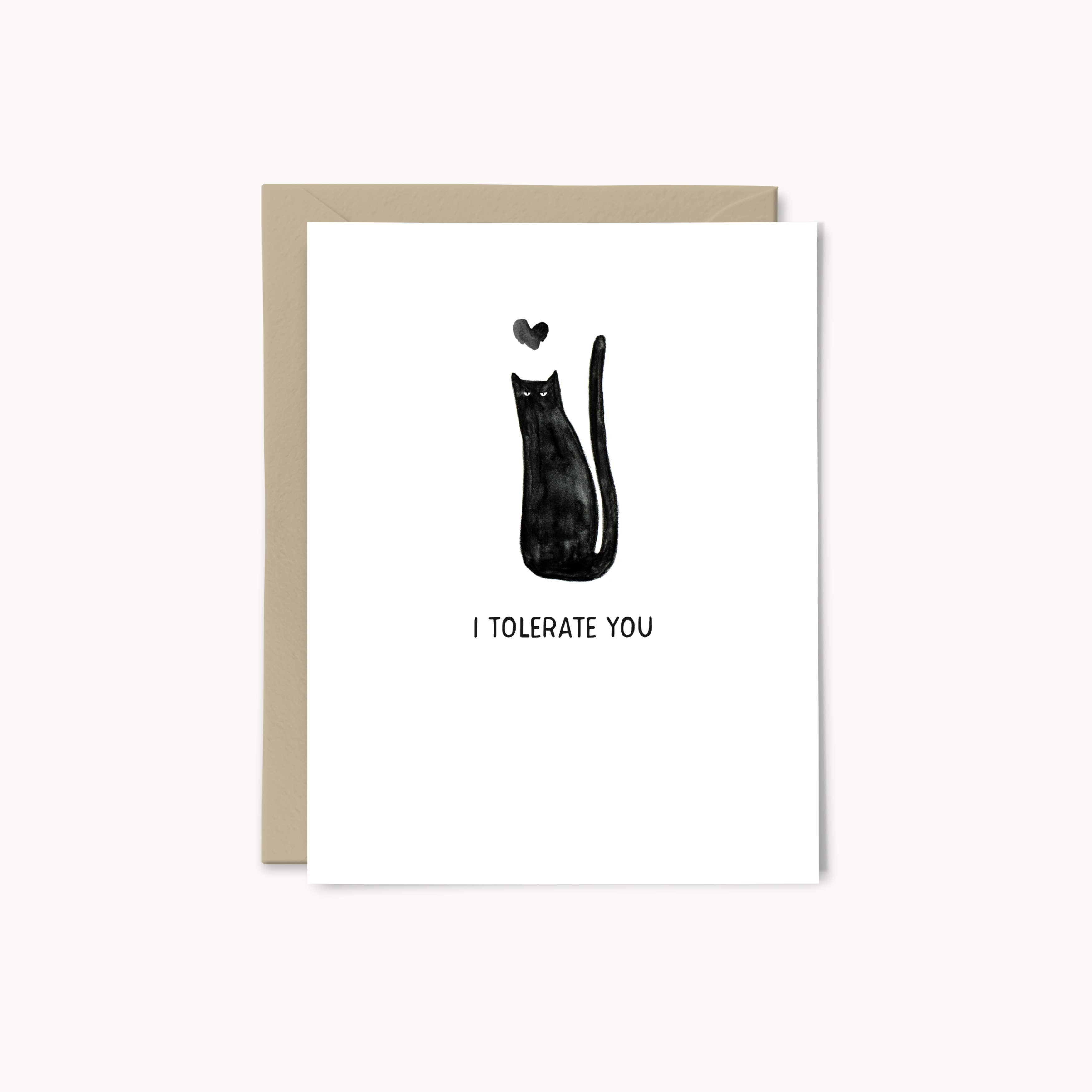 Paper Swan & Co. - Wholesale Valentine's Day Card - Moody Cat Valentine's Day Cards1
