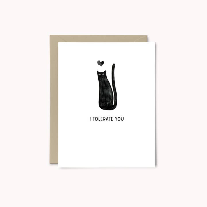 Paper Swan & Co. - Wholesale Valentine's Day Card - Moody Cat Valentine's Day Cards1