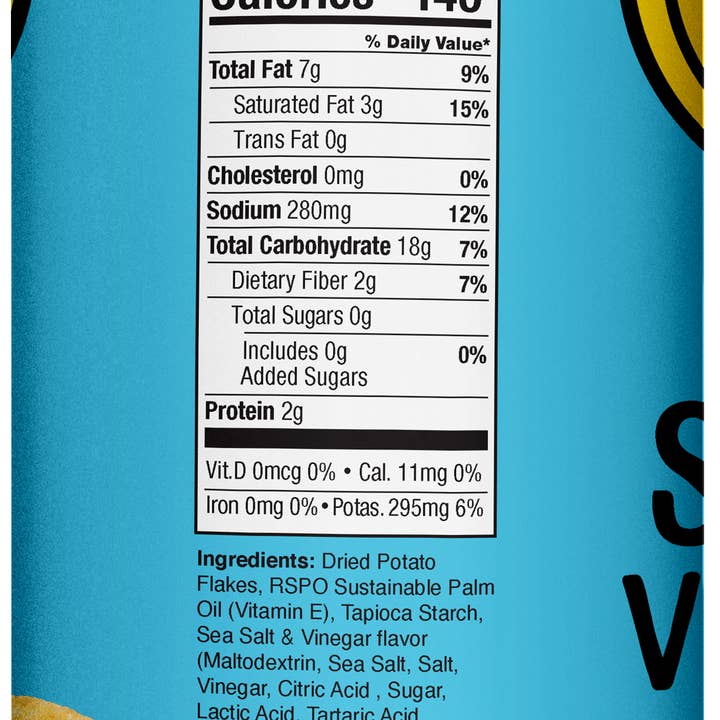 The Good Crisp Company - Wholesale Chips - Sea Salt & Vinegar Chips - 5.6oz Cans (Case of 8)2