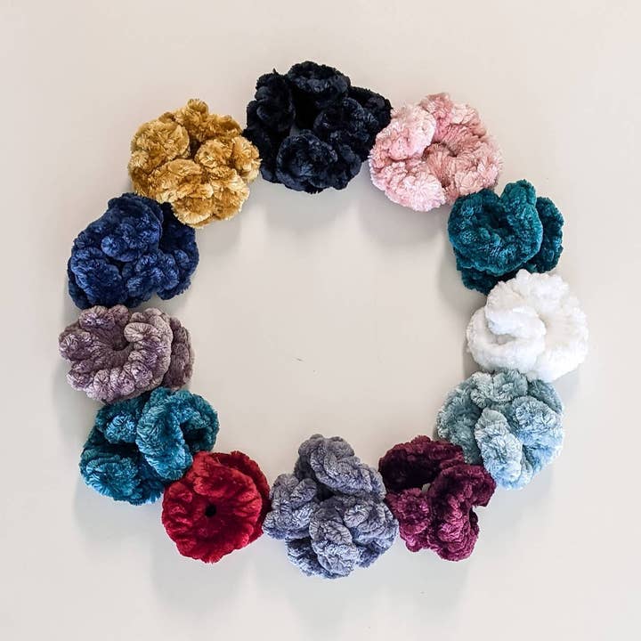 Velvet Scrunchies for wholesale by the Trove