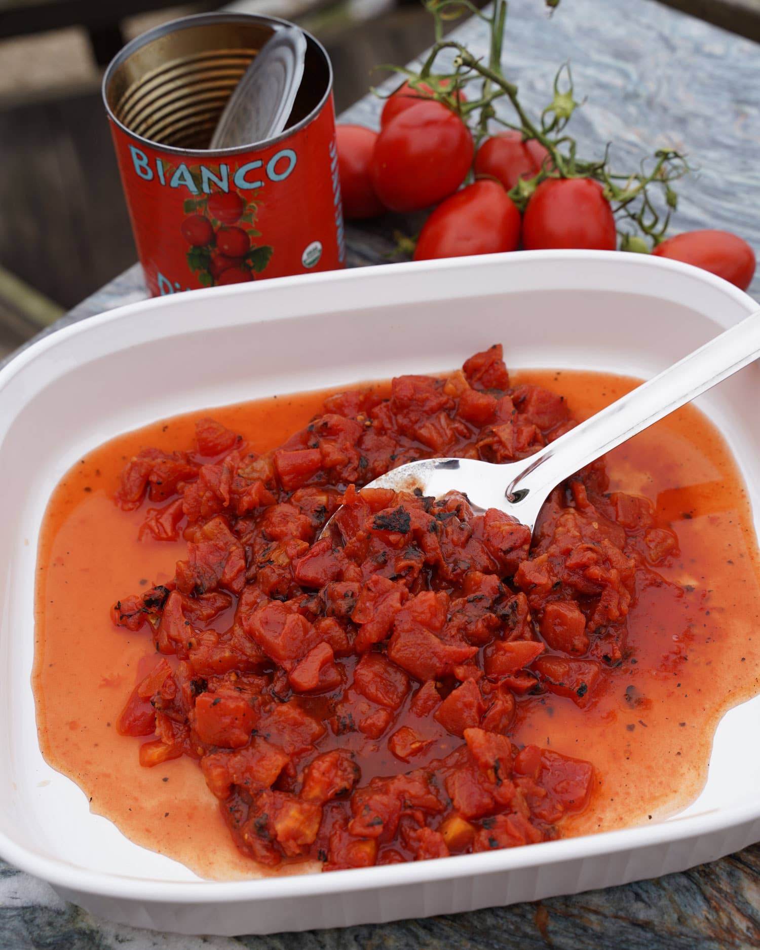 Bianco Dinapoli - Wholesale Canned vegetables - Bianco DiNapoli 28oz Organic Fire Roasted Chopped tom (6 ct)4