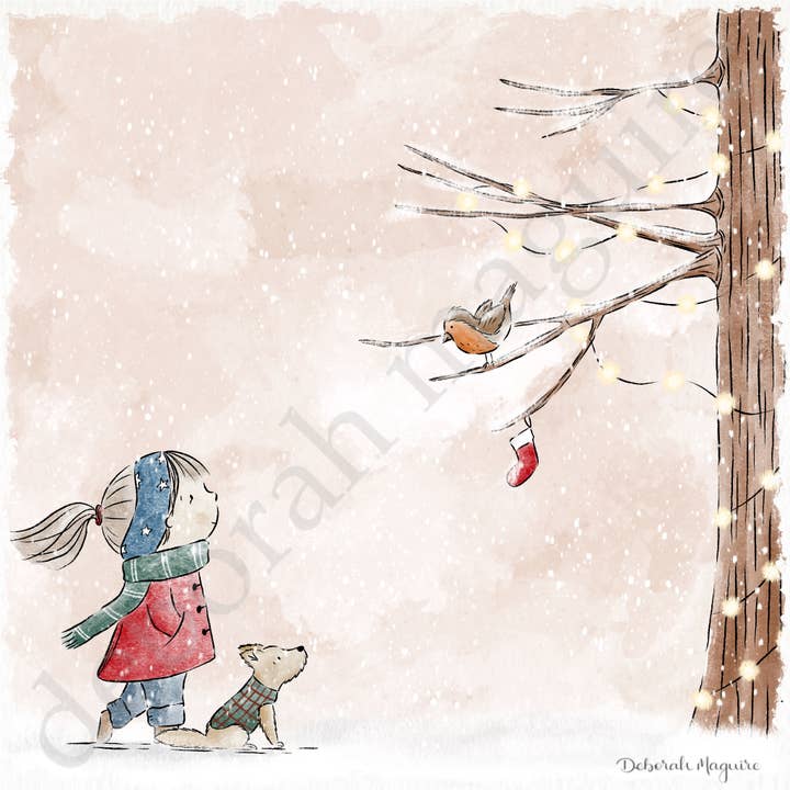 Little robin - Art print for wholesale by Deborah Maguire