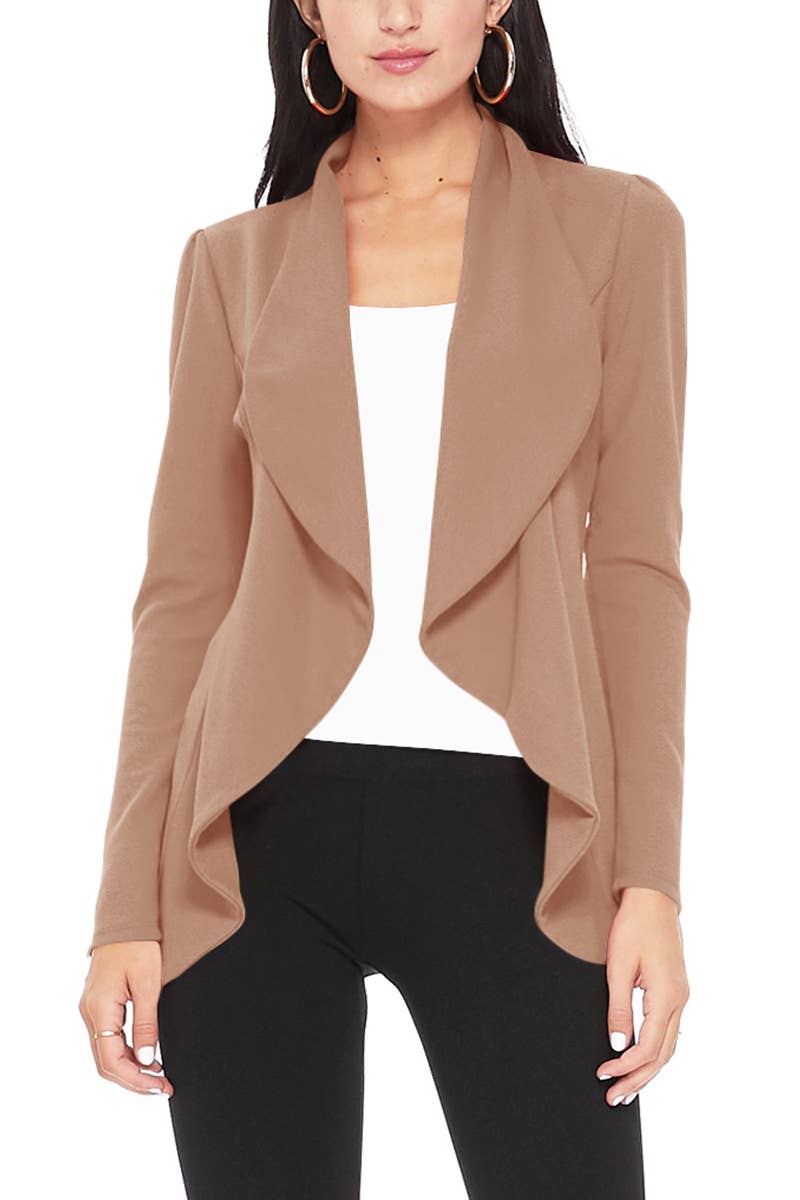 MOA COLLECTION - Wholesale Blazer - Women's - Women's Solid Casual Career Blazer Jacket7