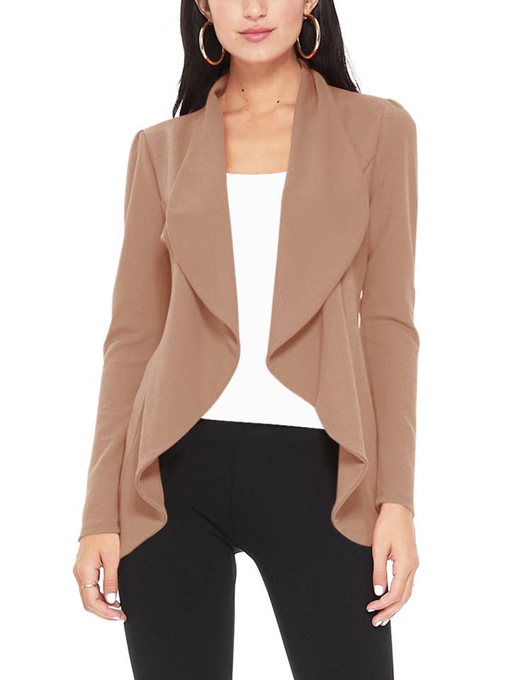 MOA COLLECTION - Wholesale Blazer - Women's - Women's Solid Casual Career Blazer Jacket7