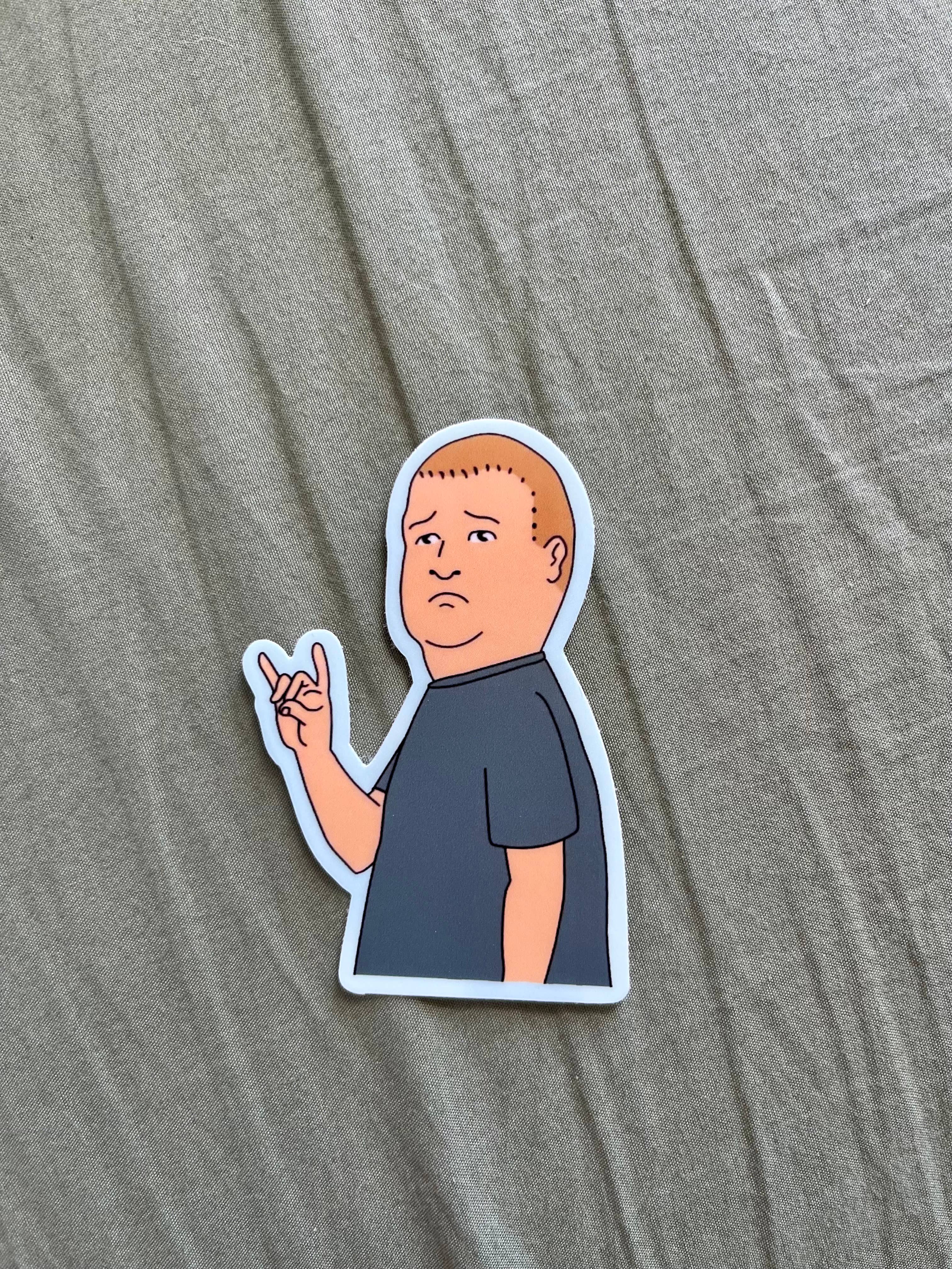 Stickers by Saylor - Wholesale Sticker - Bobby Hill Sadly Rock On King of The Hill Vinyl Sticker4