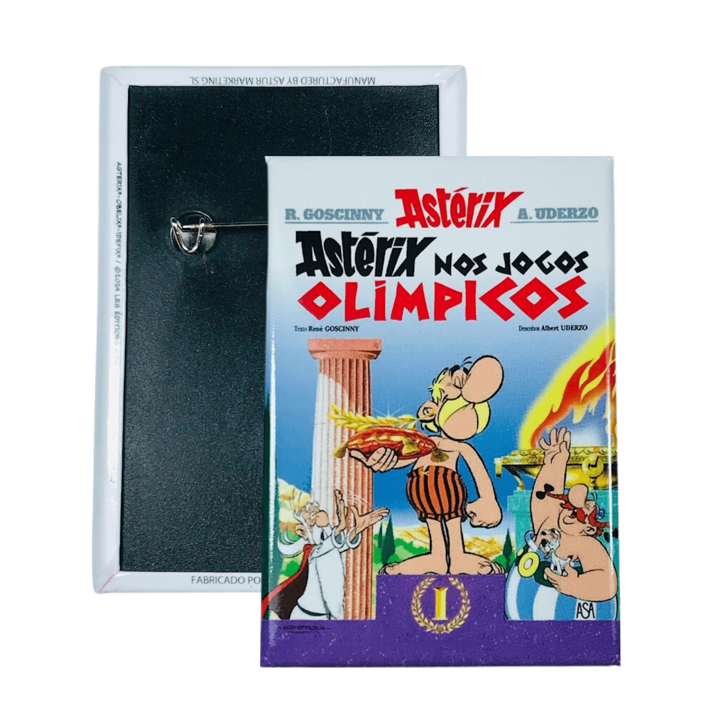 Astur Pins - Vendita all'ingrosso Spilla da bavero - Chapa © 12 - Asterix alle Olimpiadi - Copertina Fumetto - Portoghese - A#2920