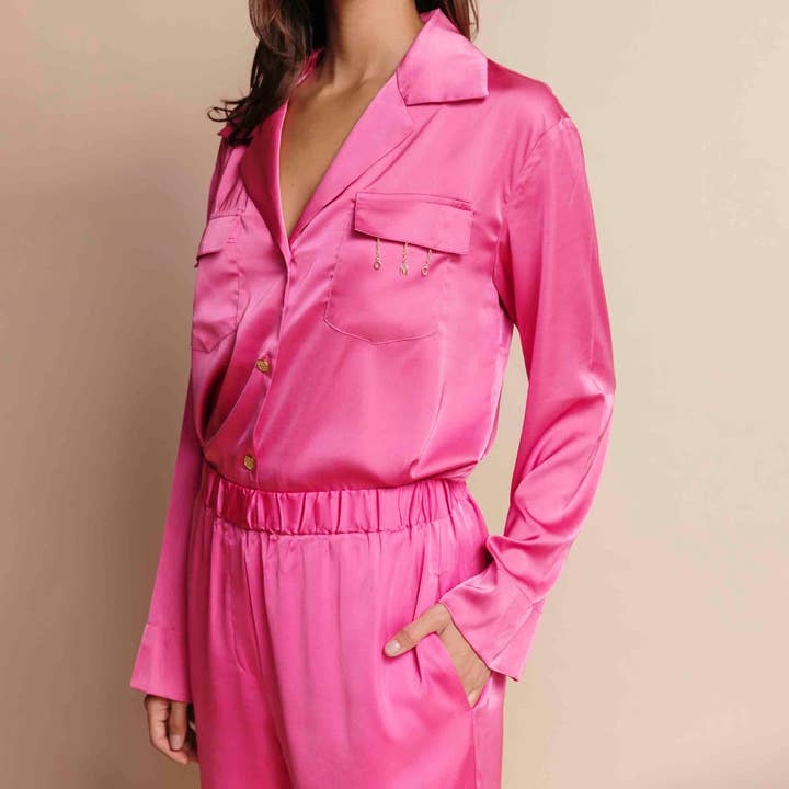 Montserrat New York - Wholesale Top & Pant Set (NOT Loungewear) - Women's - The Co-ord Set in Fuchsia1