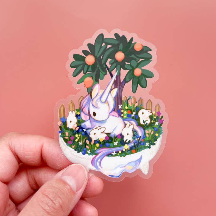 Thousand Skies - Wholesale Sticker - Vinyl Sticker (Transparent) Bonsai Garden - Unicorn
