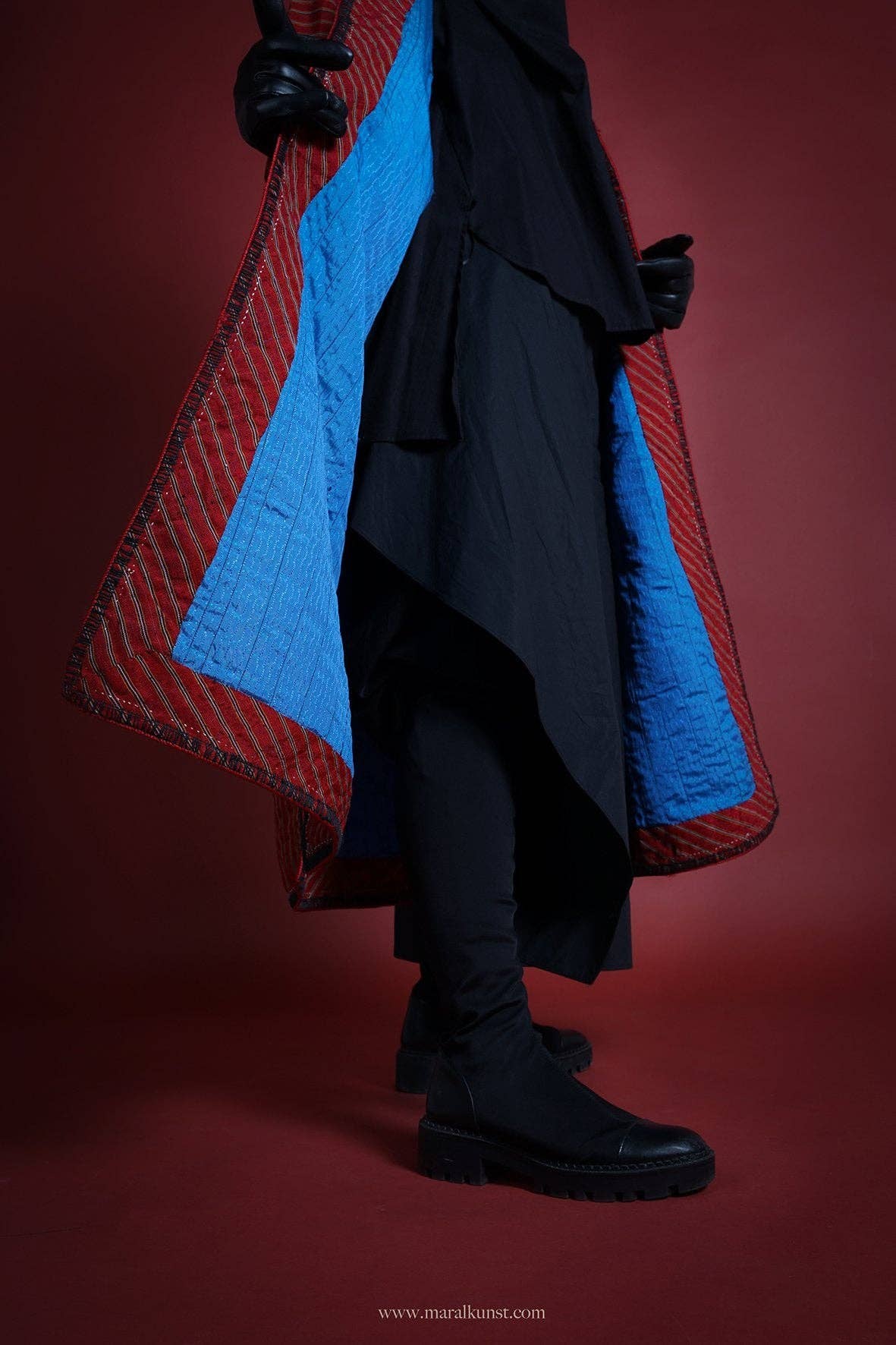 Maral Kunst - Wholesale Coat - Women's - Red Cotton Handmade Turkmen Custom3