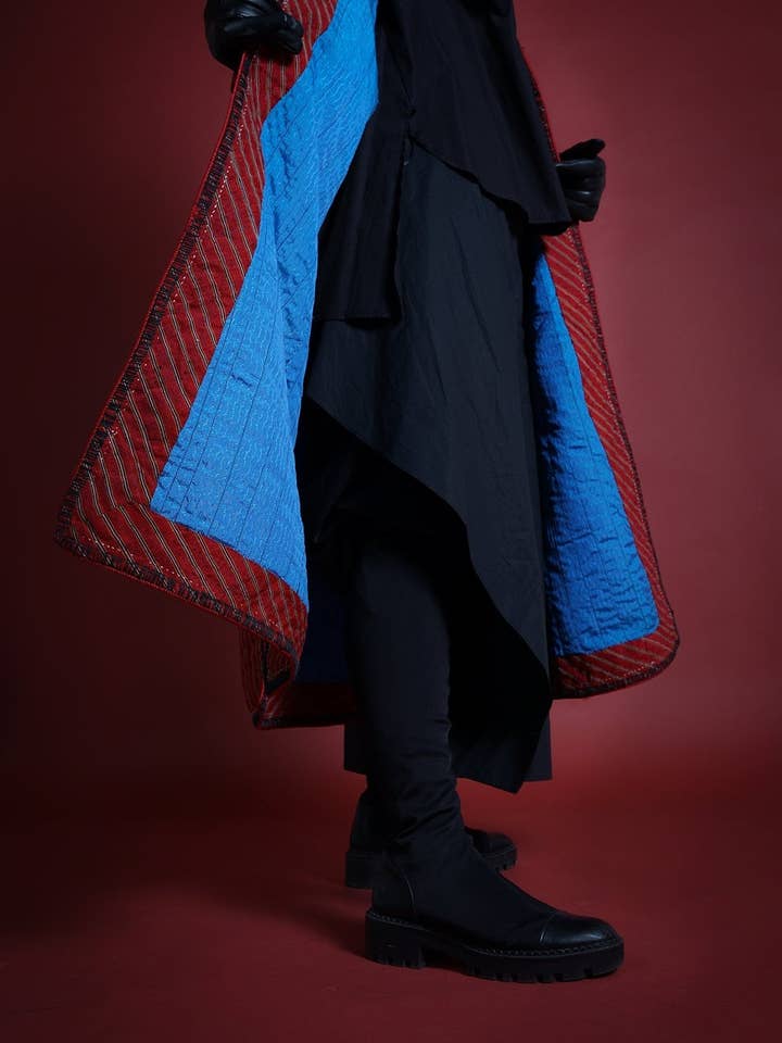 Maral Kunst - Wholesale Coat - Women's - Red Cotton Handmade Turkmen Custom3