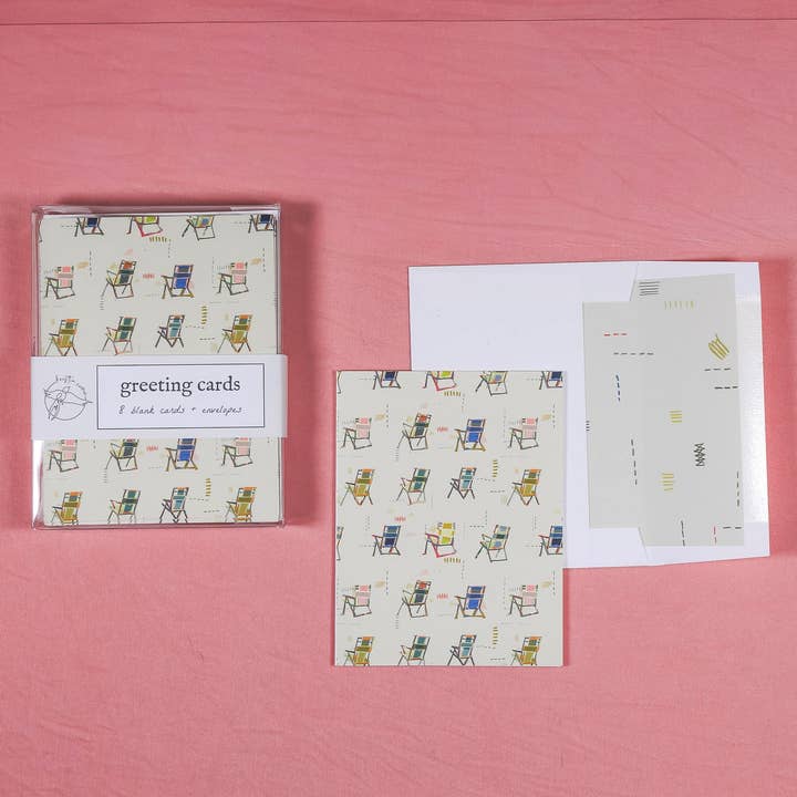 Kristin Cronic Studio - Wholesale Stationery/Notecard Set - Set of Eight "Happy Place" Greeting Cards | Sand Color3