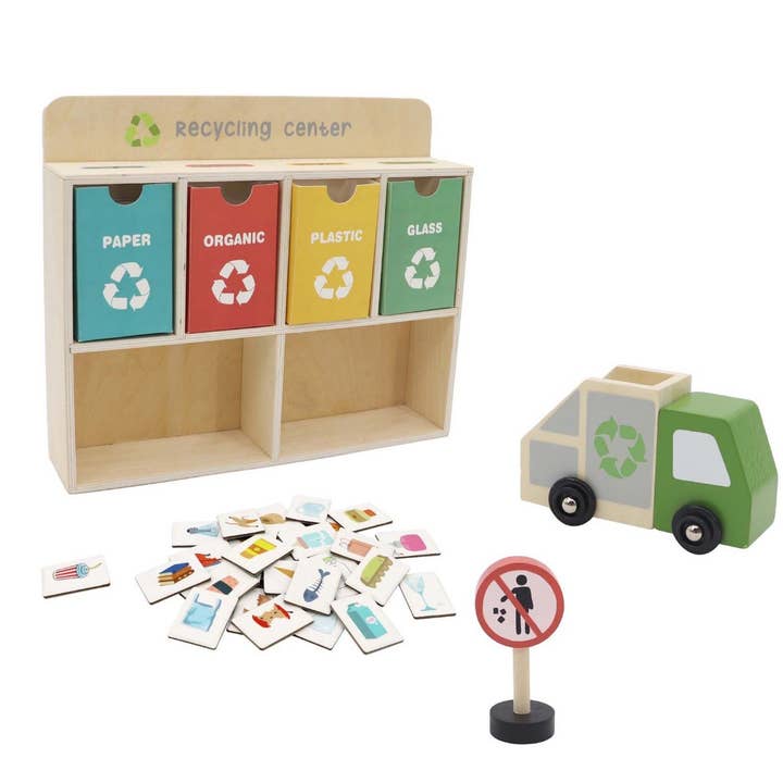 Wooden Recycling Centre Play Set for wholesale by ToysLink