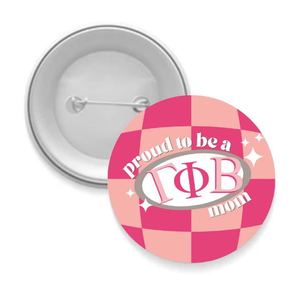 Sarahndipity Shop - Wholesale Lapel Pin/Button - Sorority Mom Button - Proud to Be Checkered11