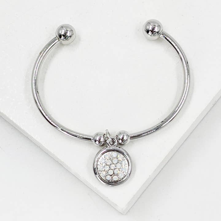 Swarovski kristallen schijfhanger op delicate armband voor wholesale door Tempest Designs