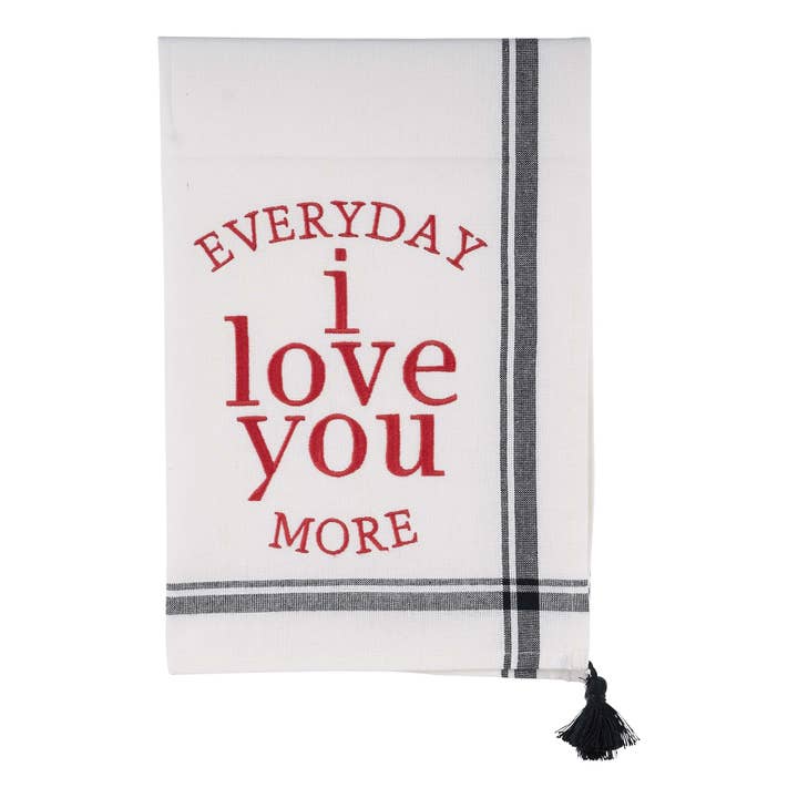 Everyday I love you More Tea Towel - Valentine's for wholesale by Glory Haus